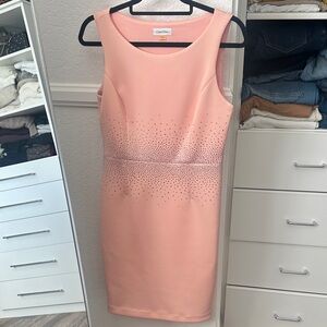 Calvin Klein Blush Pink Studded Dress